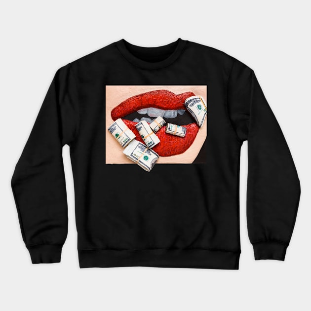 Kiss of money Crewneck Sweatshirt by donbsm